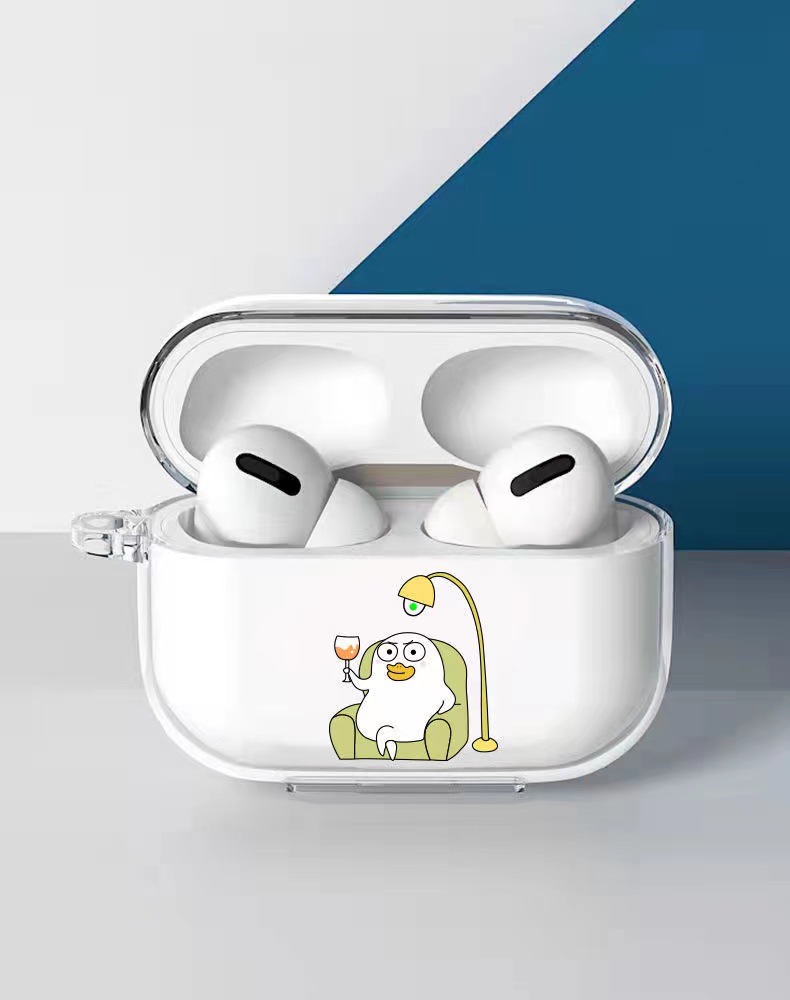 Case Ốp Vỏ Vệ Vịt Boss dành cho Airpods Pro/ Airpods 3 kèm móc treo- Hàng chính hãng