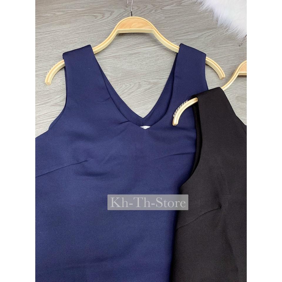 Đầm bầu yếm xanh đen công sở, yếm rời kết hợp vào áo thun hoặc áo sơ mi, ( Yếm Rời , Không Kèm Áo và Ảnh Thật )