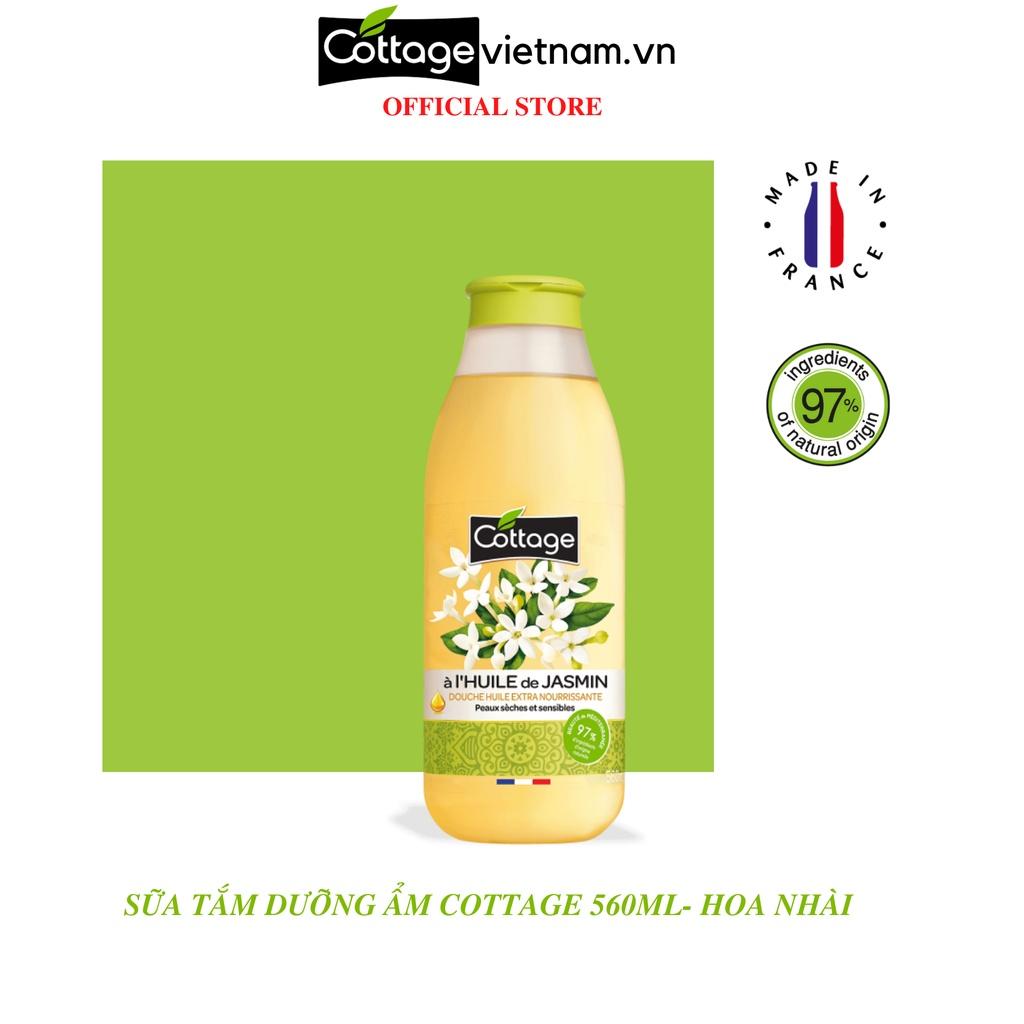 Combo Hộp Quà Tặng 2 Món sữa tắm Dưỡng ẩm Cottage 560ml Hoa Nhài và 750ml Hương Dâu Tây