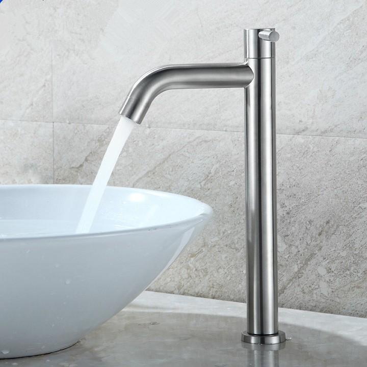 Vòi lavabo| Vòi lạnh dương bàn chậu rửa mặt VL06 tặng dây cấp nước inox