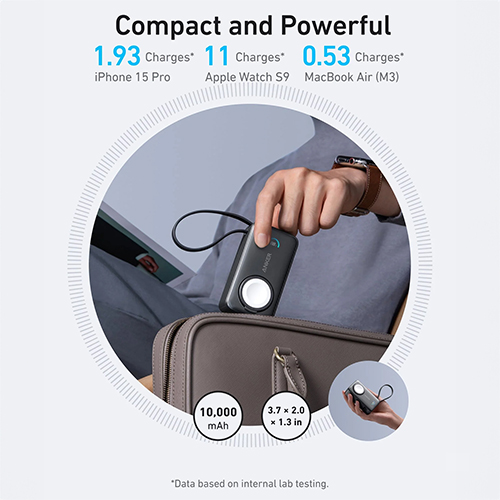 Sạc dự phòng Anker MagGo Power Bank 1C 35W 10000mAh A1657 - Hàng chính hãng