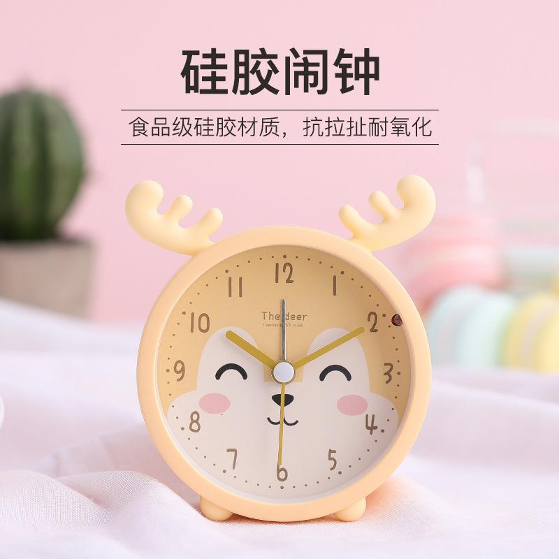 Phong cách mới nhất Đồng hồ báo thức silicon Fuleshi đồng hồ đầu giường phòng ngủ học sinh cho trẻ em sáng tạo đơn giản và dễ thương với đồng hồ tắt tiếng đèn ngủ
