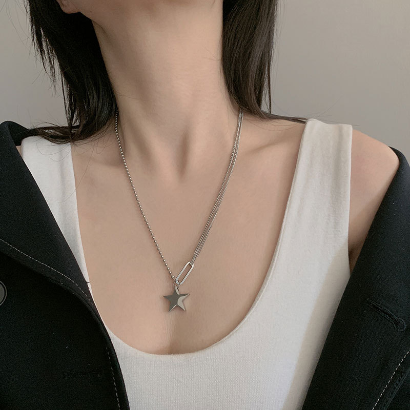 Dây chuyền vòng cổ ngôi sao unisex