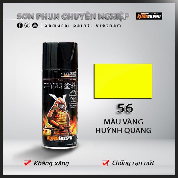 Sơn xịt Samurai Kurobushi - MÀU VÀNG HUỲNH QUANG 56 (400ml)