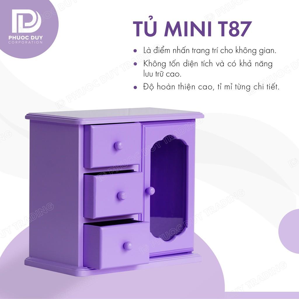 Tủ mini để bàn đa năng - Tủ nữ trang - Tủ mỹ phẩm T87