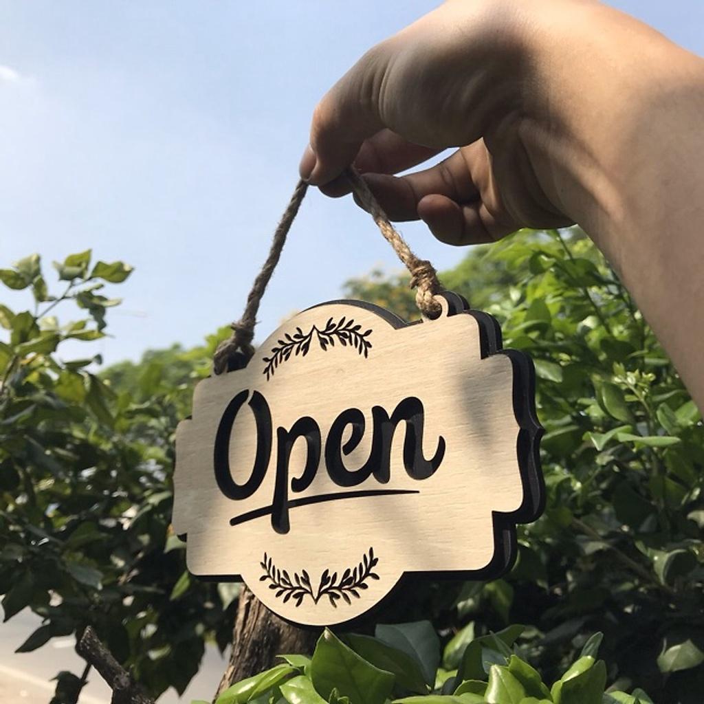 Tranh gỗ treo tường_Bảng gỗ trang trí open F02_CRN_01