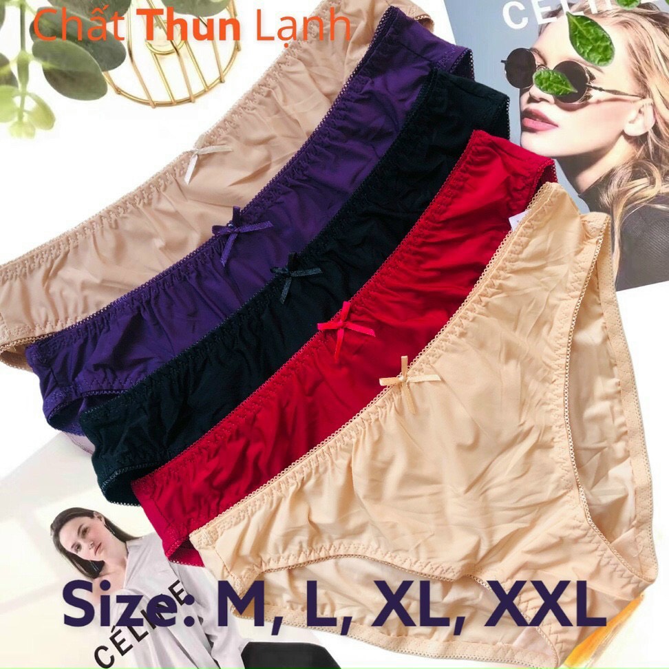 COMBO 5 QUẦN LÓT NỮ THUN LẠNH TRƠN LADY 585 – MÁT LẠNH, MỀM MỊN, CO GIÃN TUYỆT ĐỈNH