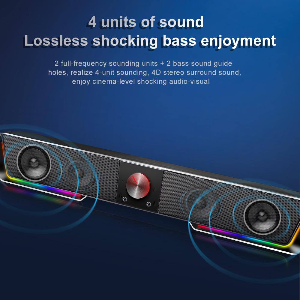 REDRAGON GS570 Darknets Hỗ trợ Bluetooth Không dây aux 3.5 loa vòm RGB cột âm thanh cho loa máy tính PC