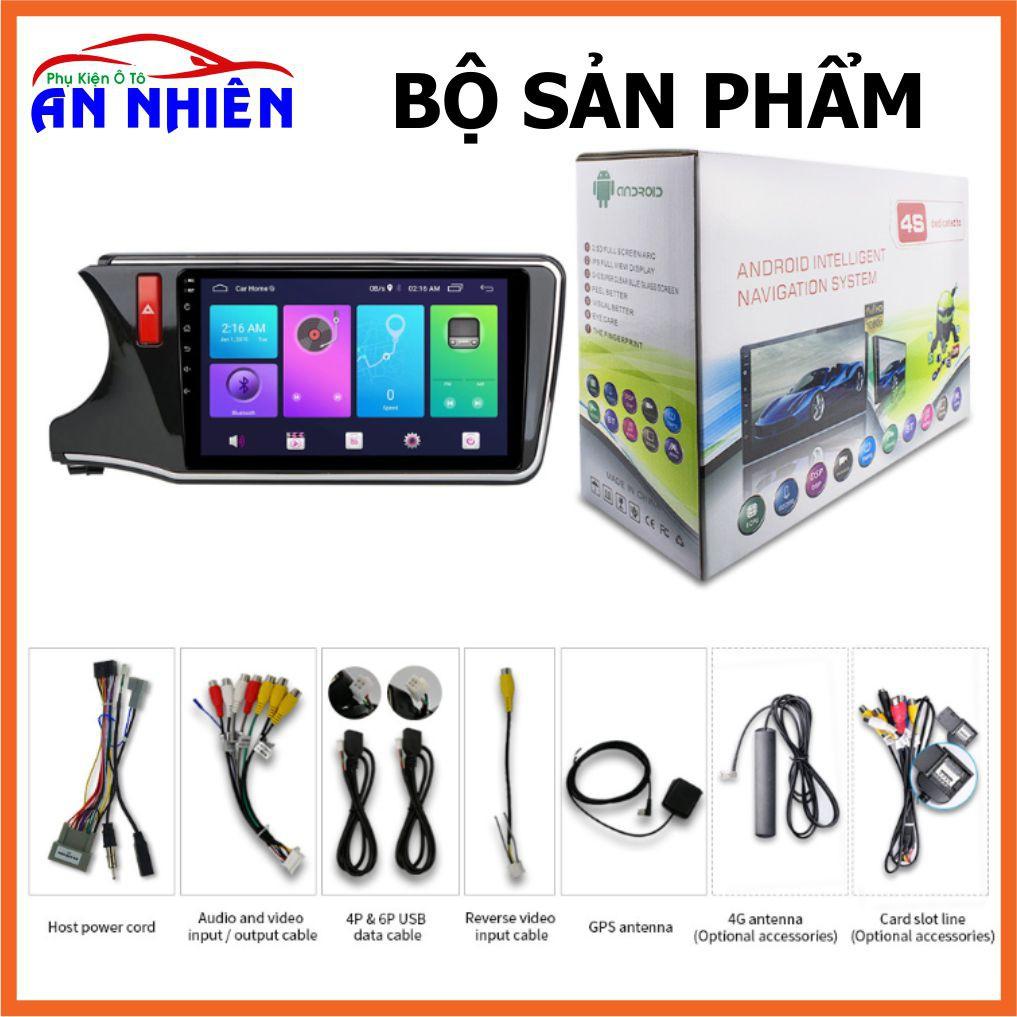 Màn Hình Android 10 inch Cho Xe CITY 2014-2020 - Đầu DVD Chạy Android Kèm Mặt Dưỡng Giắc Zin Cho Honda City