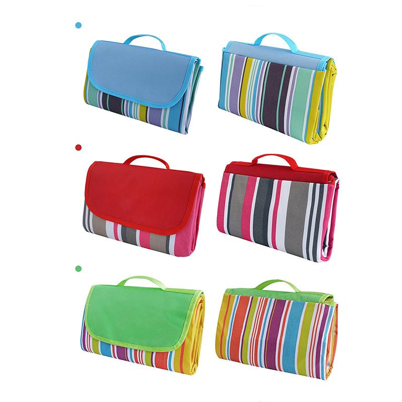 195X200Cm Thảm Cắm Trại Kẻ Sọc Xếp Cắm Trại Nệm Cho Bé Leo Ngoài Trời Chống Nước Dã Ngoại Biển Chăn Cho Nhiều Người Chơi Dã Ngoại