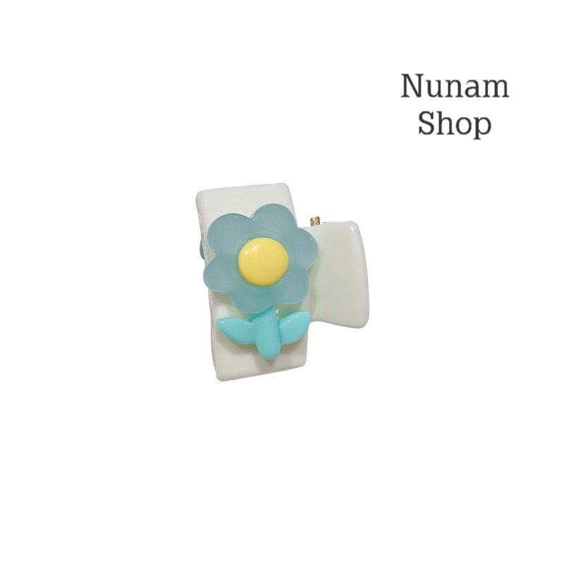 Kẹp tóc càng cua nhỏ bông hoa màu kẹo ngọt ngào cho mẹ và bé, kẹp tóc hàn quốc Nunam shop
