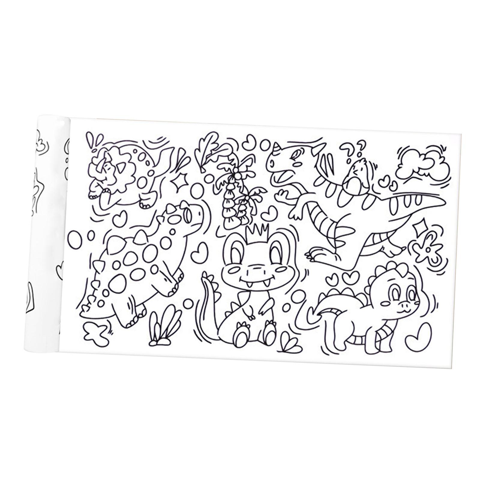 Children Coloring Roll Kid Graffiti Scroll Colorable Drawing Paper