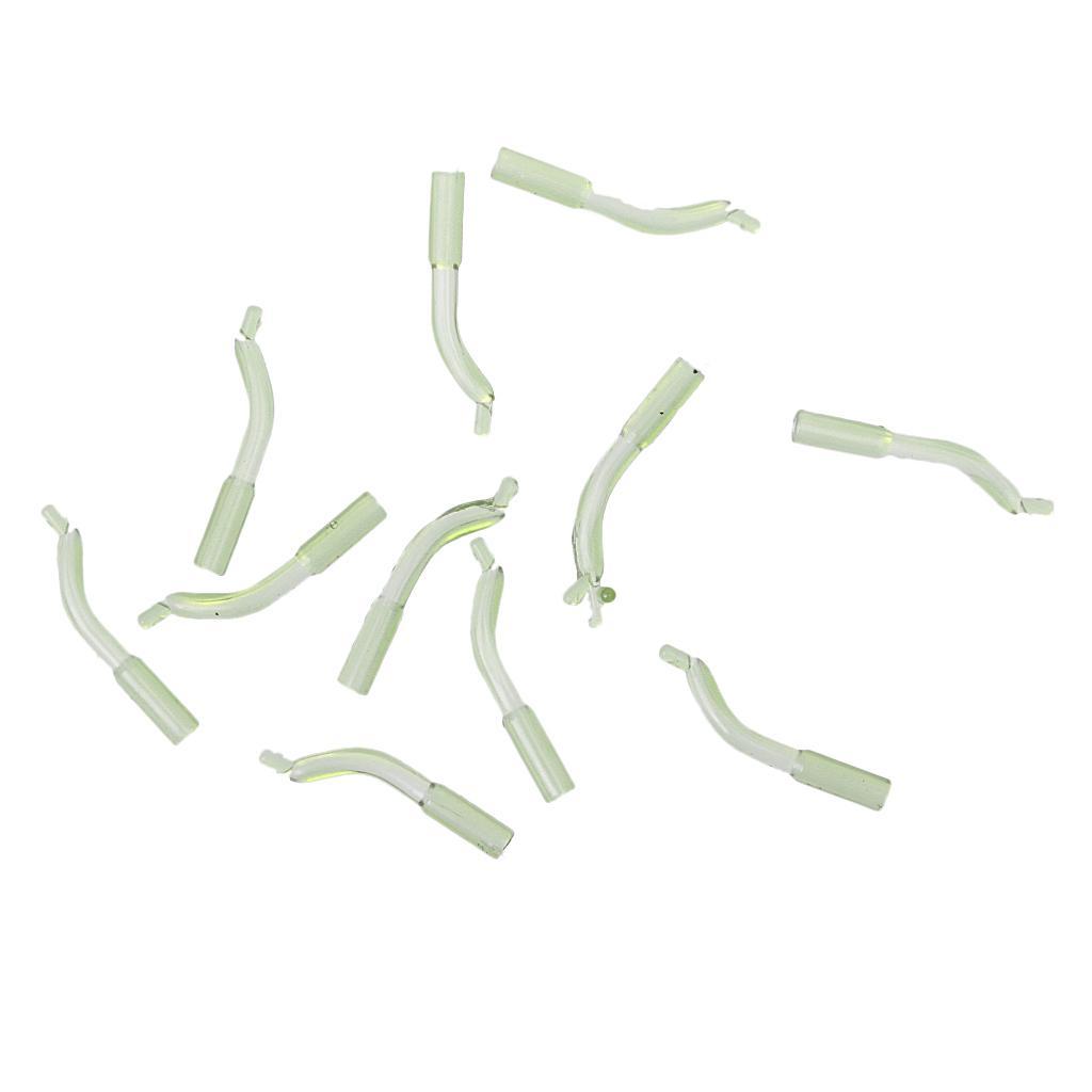 Pack of 10 Carp Accessories Anti- Line Aligner Hook Sleeve End Tackle Fishing Swivel - Light Green/Light Yellow