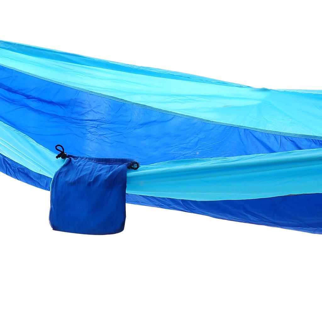 Heavy Duty Double Swing Hammock Foldable Camping Ultralight Sleeping Hanging Bed with Storage Bag