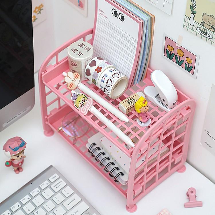 Kệ nhựa mini 2 tầng lắp ghép