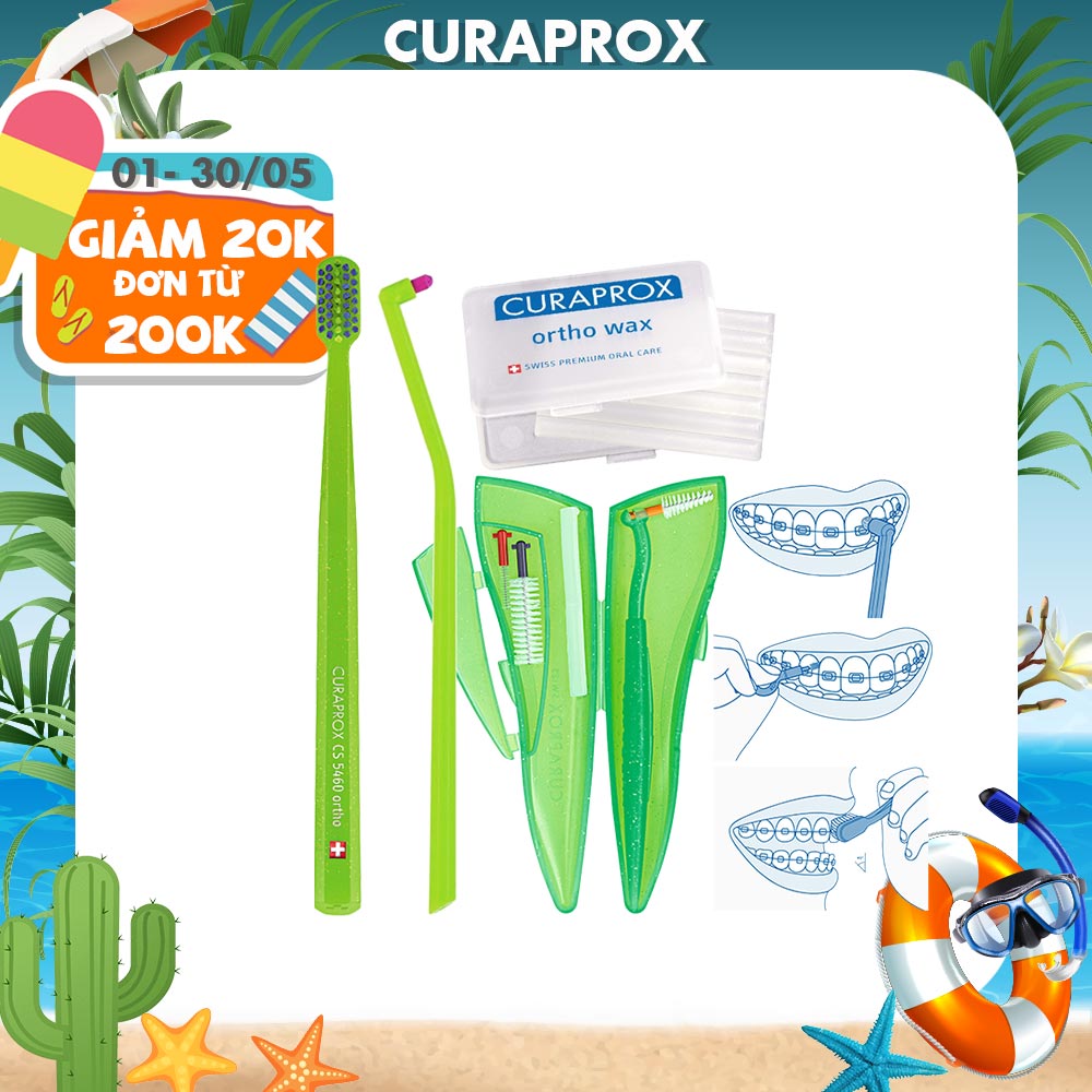 Bộ chăm sóc răng niềng Curaprox Ortho Kit (Màu ngẫu nhiên)