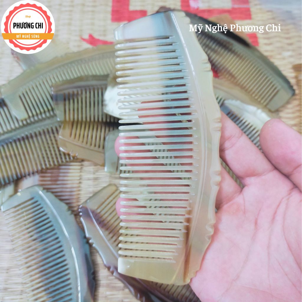 Lược sừng me khía trúc trắng nưa loại đẹp, lược gỡ rối, lược chải đầu | Mỹ Nghệ Phương Chi