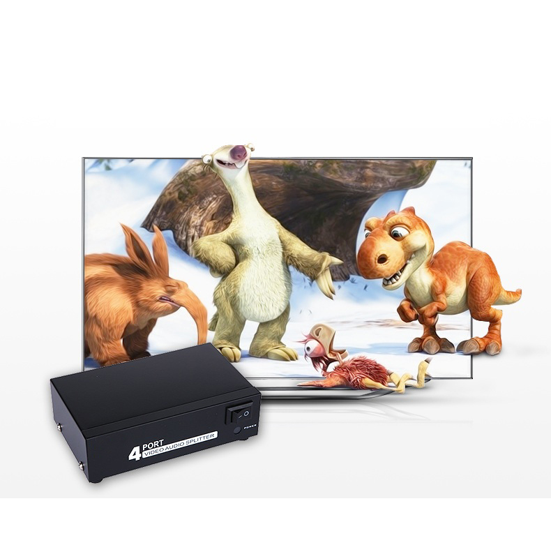 BỘ CHIA AV 1 RA 4 CỔNG MT-VIKI MT-104AV