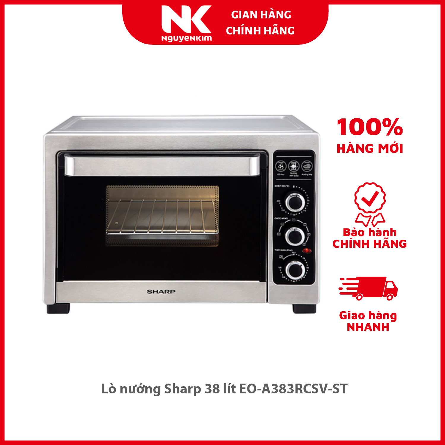 Lò nướng Sharp 38 lít EO-A383RCSV-ST - Hàng chính hãng