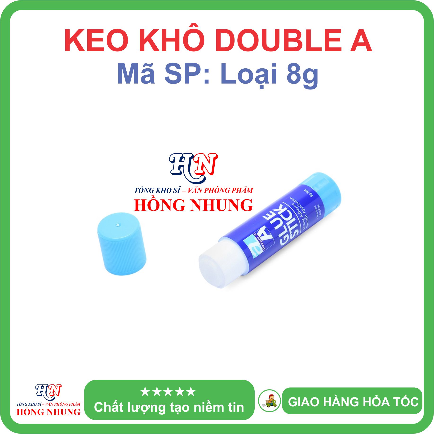 Keo Khô dán giấy Double, Khô Nhanh, Không Độc Hại, giúp bé ham học.