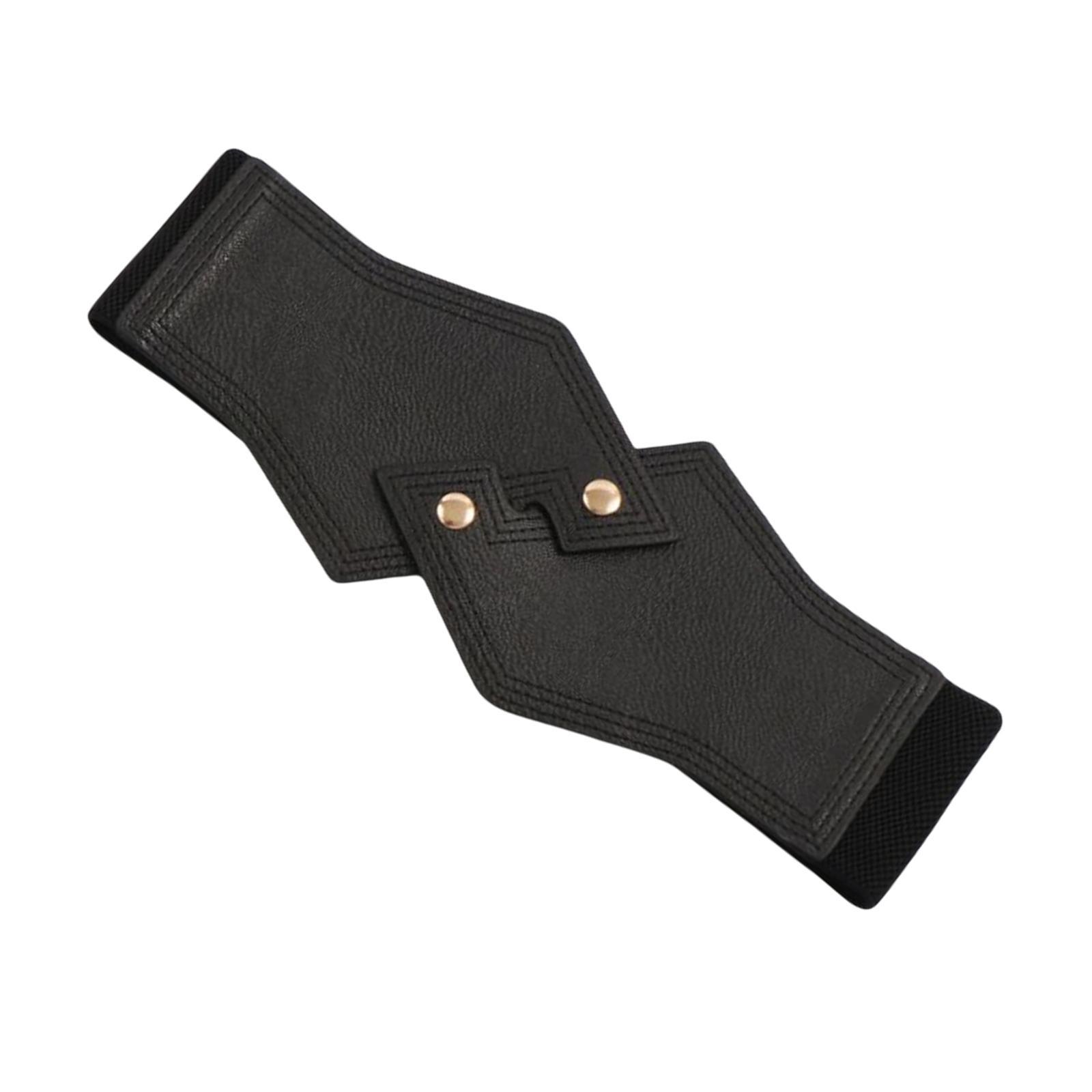 Fashion Women Belt Waist Belt Elastic Stretch Wide for Corset black
