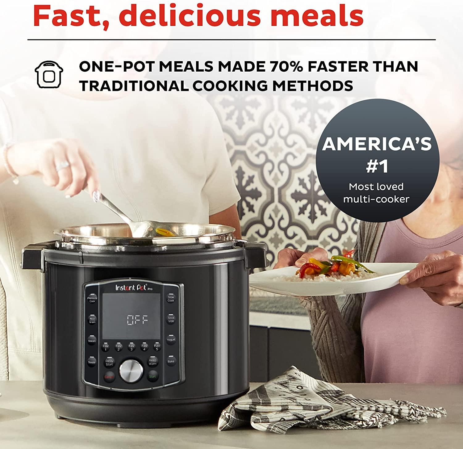 Nồi Áp Suất Đa Năng Instant Pot Pro 10in1 PRO, Dung Tích 5,7L, Công Suất 1.400W, 48 Chế Độ Nấu, Nhập Hàn