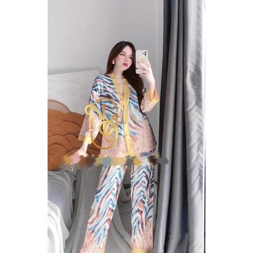 Bộ Đồ Mặc Nhà ️Đồ Ngủ Pijama Lụa Cao Cấp Siêu Mát Mềm Mịn - ELSA