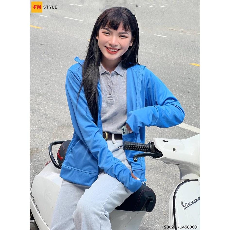 Áo khoác chống nắng FM Style 2 lớp mũ to chất thun siêu mát mỏng nhẹ thời trang mùa hè 23020096