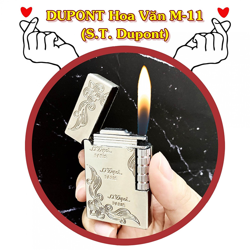 Bật Lửa Dupont Hoa Văn M11 – Xài Gas