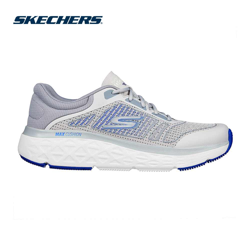 Skechers Nam Giày Thể Thao Chạy Bộ Tập Gym, Thường Ngày, Đi Học, Đi Làm Max Cushioning Delta Spectral Running Air-Cooled Goga Mat Anti-Slip, Goodyear Rubber, Goodyear Anti-Slip, Max Cushioning, Ortholite, Ultra Go - 220357-GYBL