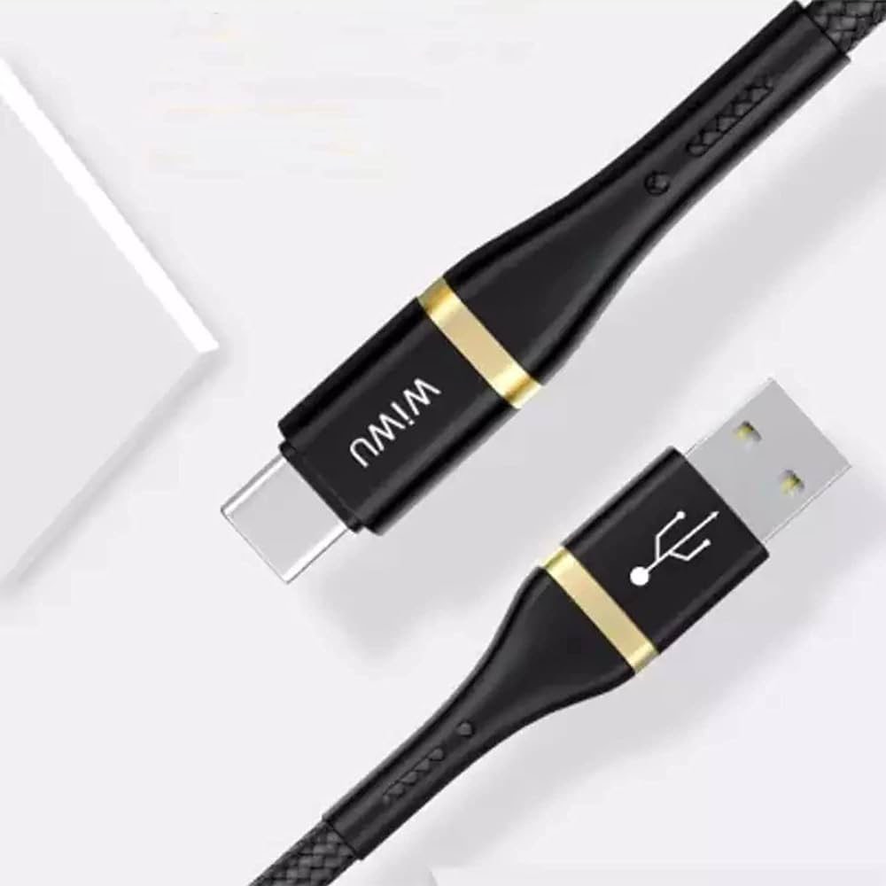 Cáp Wiwu Elite Wi-C009 Giao diện USB-C to Type-C tích hợp chip thông minh, thân dây bện nylon  - Hàng chính hãng