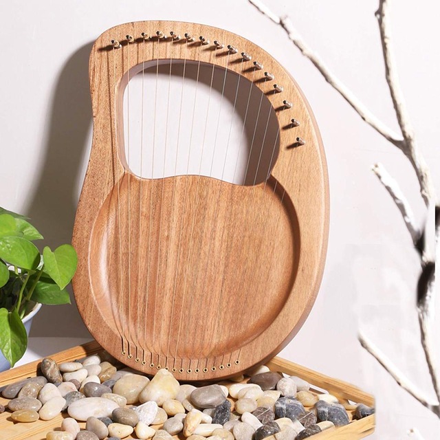 Đàn Lyre 16 dây đàn hạc Lyre Harp IM0001258-MOLIN Đầy đủ phụ kiện LOẠI 16 DÂY Nguyên khối tặng đàn kalimba 17 phím gỗ nguyên khối Mahagony PJLIM72