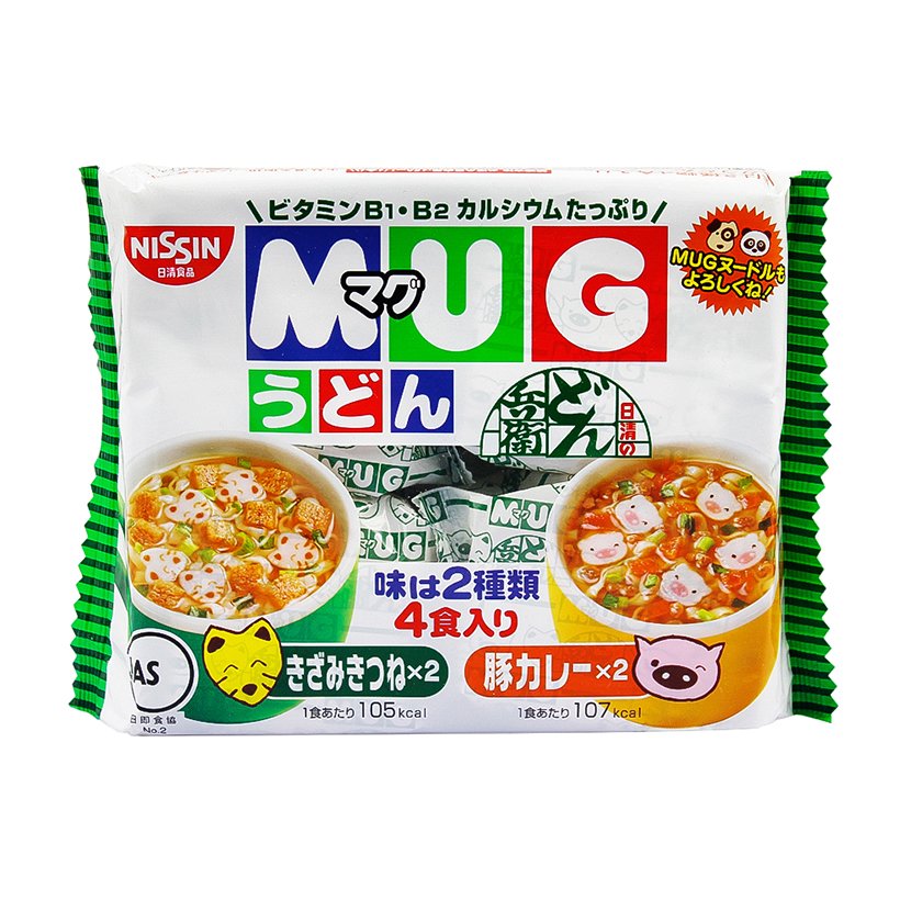 Combo 2 Gói Mì ăn dặm cho trẻ trên 1 tuổi Nissin MUG Cup Noodle 96g (4 hương vị)