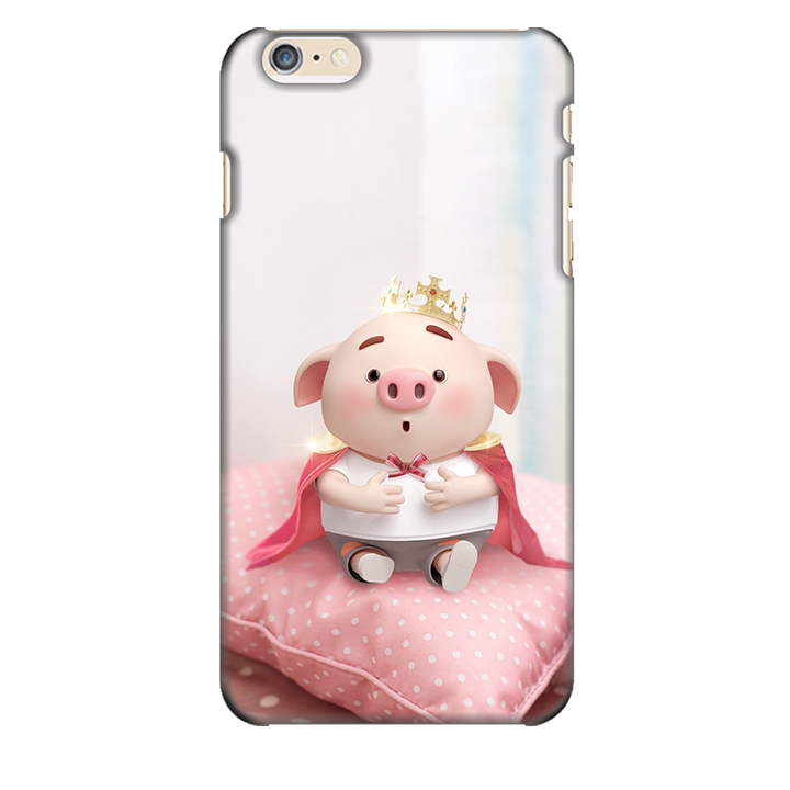 Ốp lưng nhựa cứng nhám dành cho iPhone 6S Plus in hình Heo vua