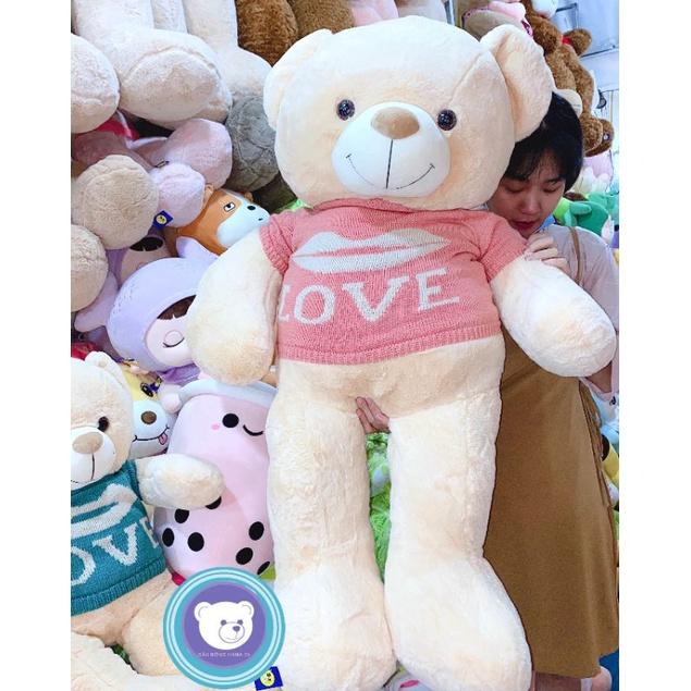 Gấu bông Teddy - Teddy mặc áo Love cao cấp - Gấu Bông Hana