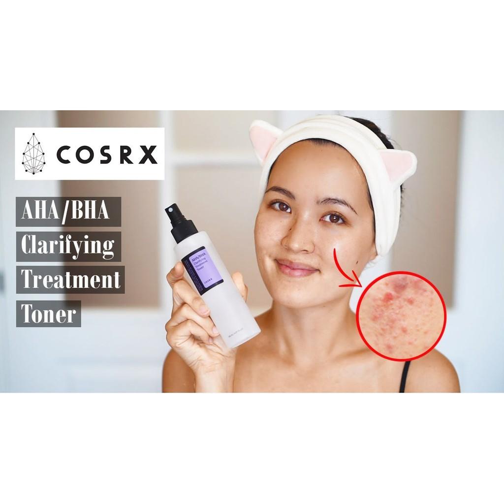 Nước hoa hồng Làm Dịu Da Mụn, Cấp Ẩm Dưỡng Sáng Da COSRX AHA/BHA CLARIFYING TREATMENT TONER 50ml/100ml