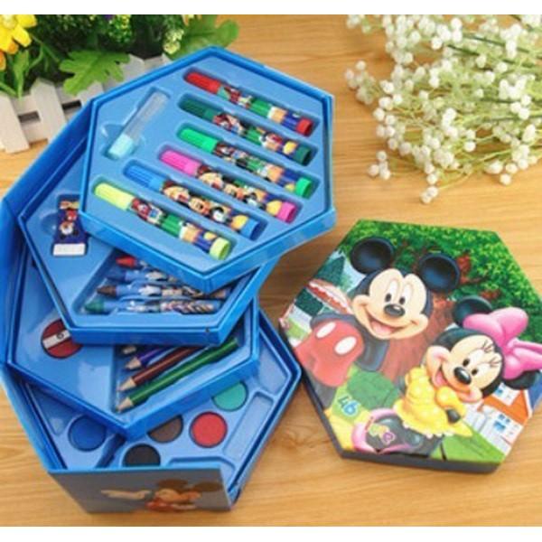 Hộp Bút Chì Màu 4 Tầng Xoay Có 46 Chi Tiết