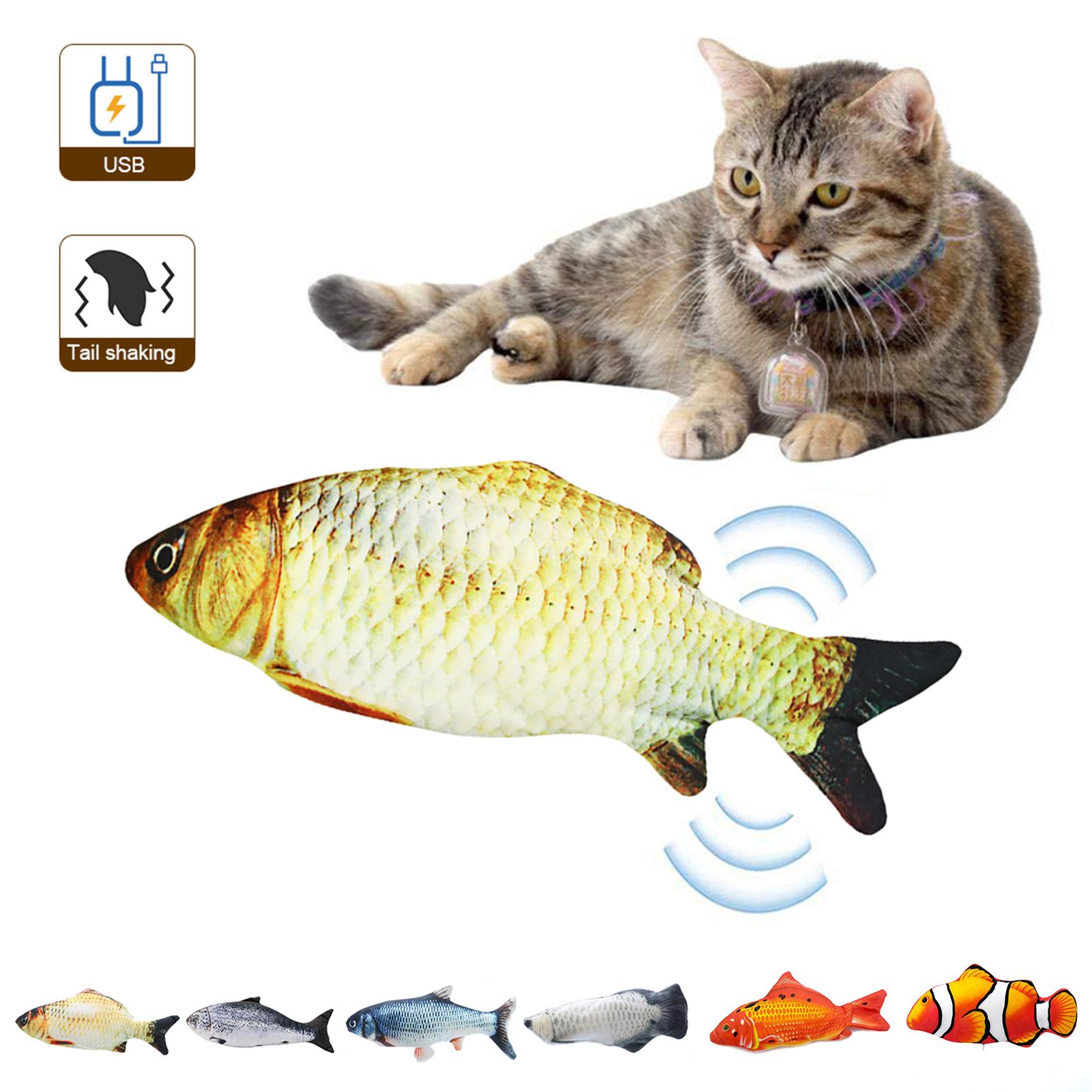 Đồ chơi cá điện tử sạc USB vui nhộn cho mèo