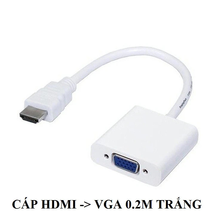 CÁP HDMI ra  VGA L 0.2M TRẮNG