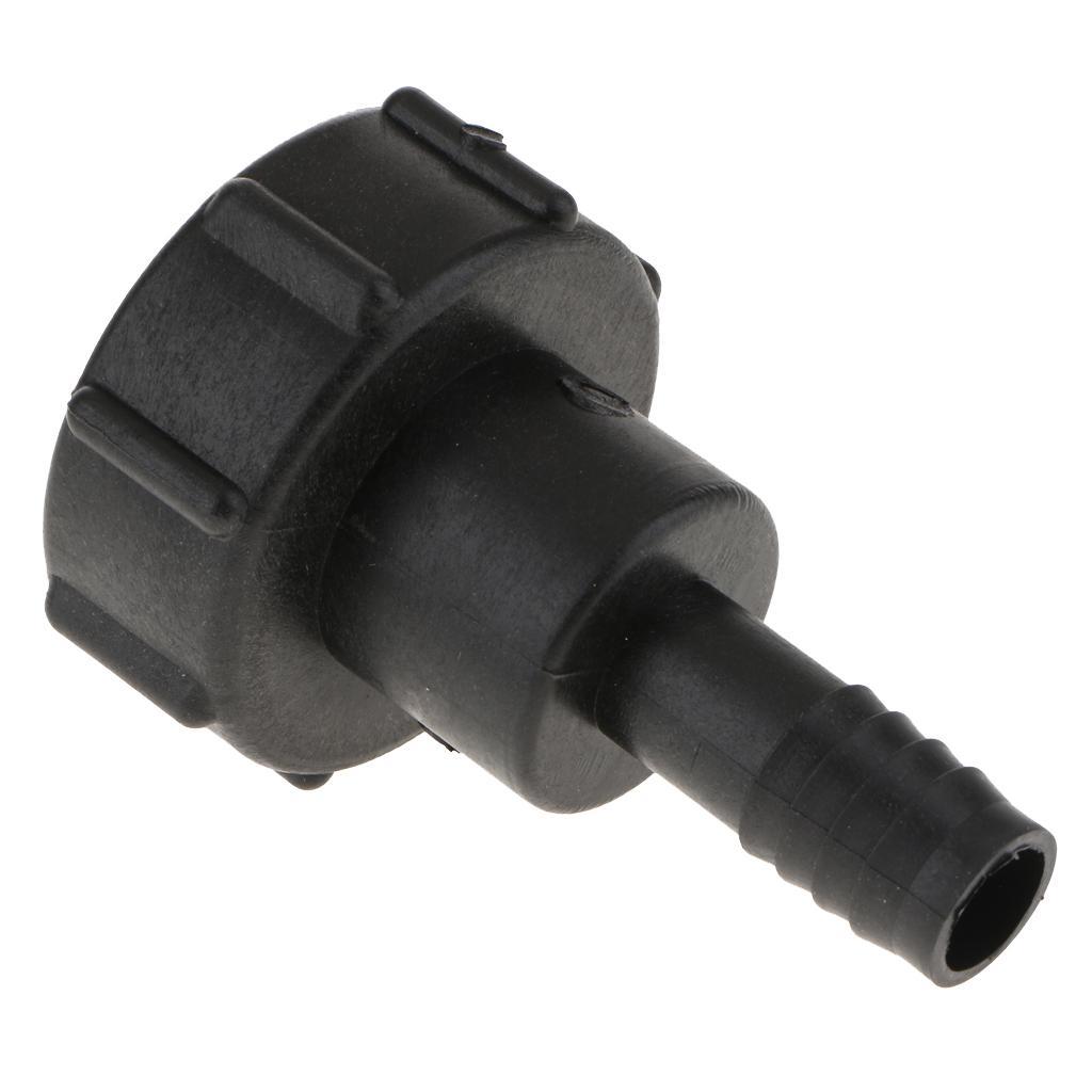 IBC Tank Adapter Water Tank Connector 2" To 3/4" Garden Hose Black