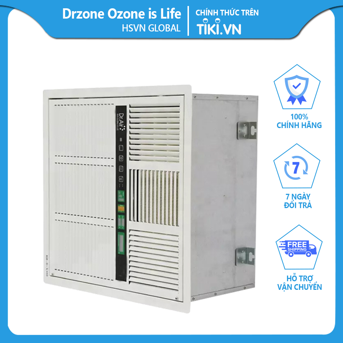 Máy lọc không khí âm tường Drzone Ozone is Life Air Double Clean 1020-Hàng chính hãng