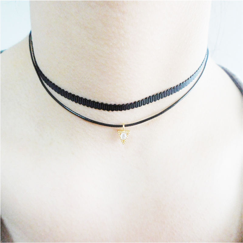 Vòng Cổ Choker Hai Lớp Phong Cách Harajuku