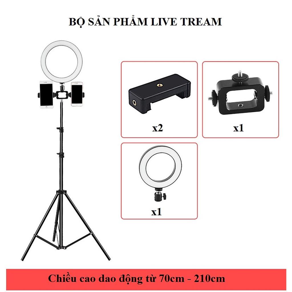 Giá Đỡ Điện thoại Livestream GĐ01 điều chỉnh được độ cao, Có đèn đi kèm, điều chỉnh được độ sáng