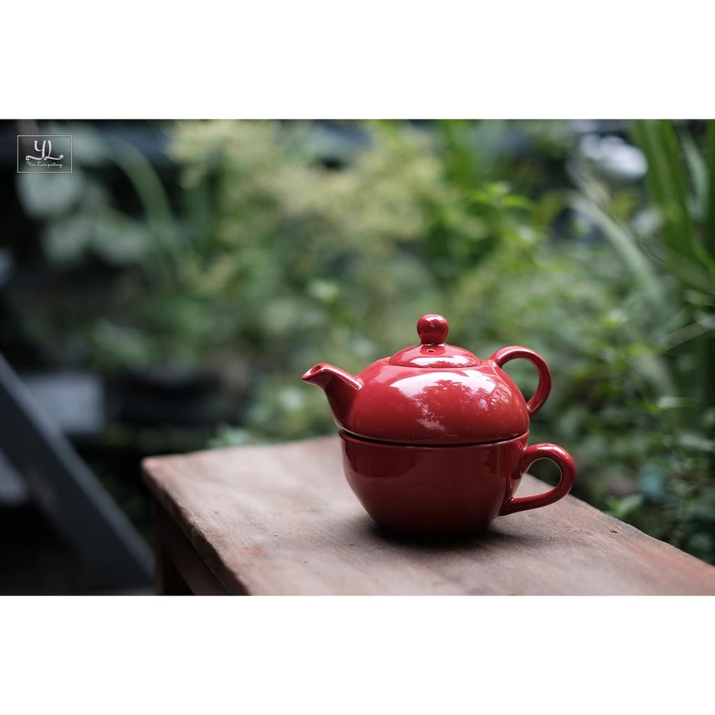 Bộ Trà "Độc Ẩm" Gốm Sứ