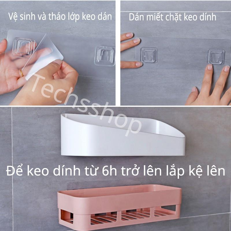 Combo 2 Miếng Dán Chữ U Đơn Và Đôi Trong Suốt - Miếng Keo Dán Kệ Nhà Tắm