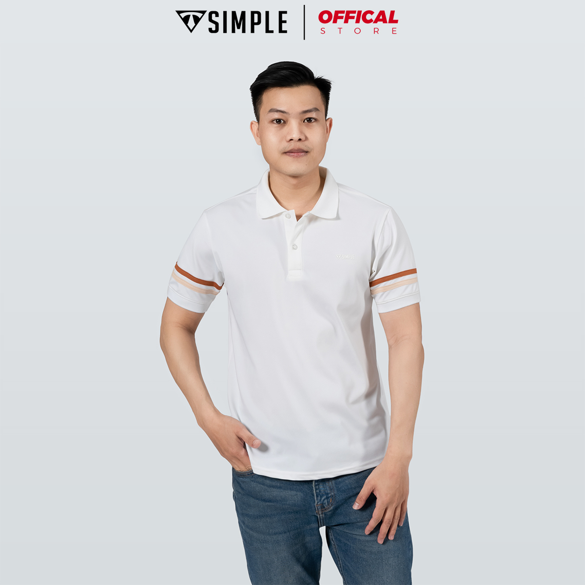 Áo thun polo nam TSIMPLE có cổ ngắn tay vải cotton cá sấu cao cấp form rộng big size A02005