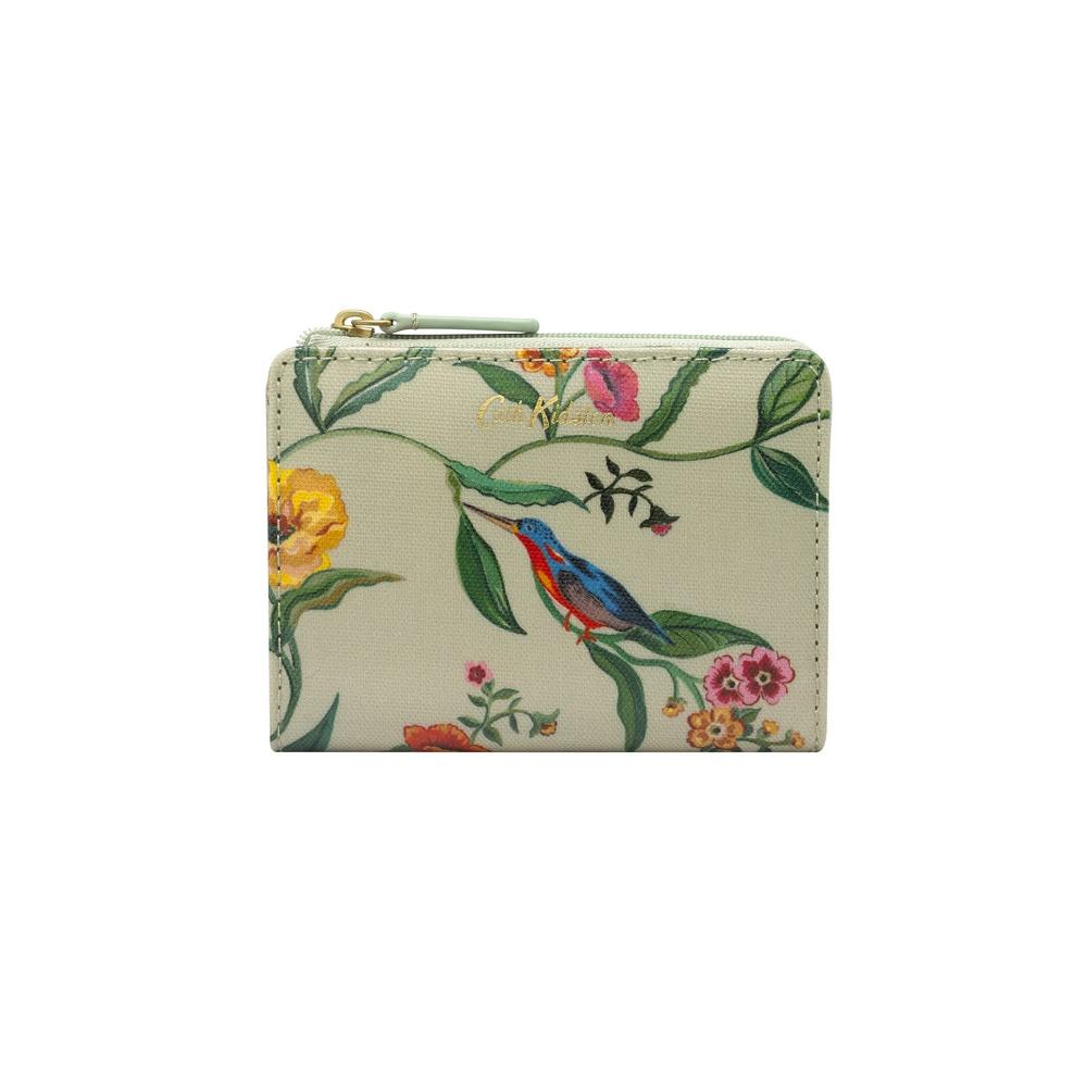 Cath Kidston - Ví nữ ngắn/Slim Pocket Purse - Summer Birds - Green -1049299