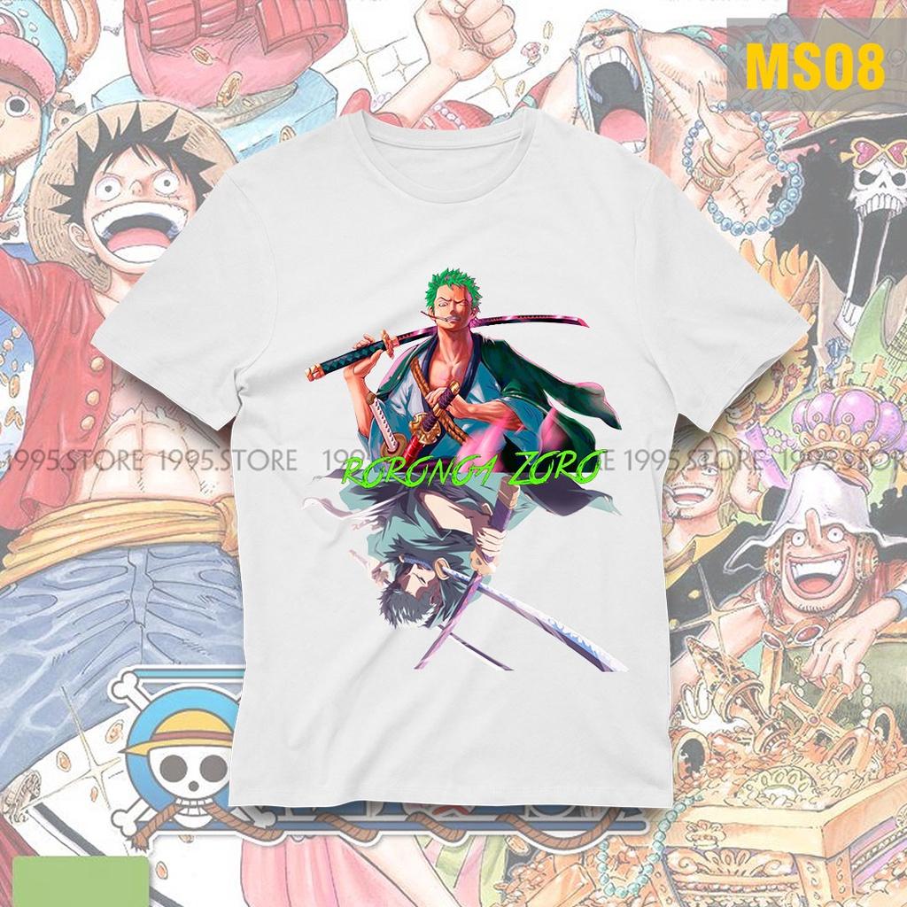 BST áo One Piece in hình đẹp, Mẫu áo trắng Luffy, Zoro, Naruto, Itachi, Jujutsu Kaisen siêu ngầu, giá cực rẻ