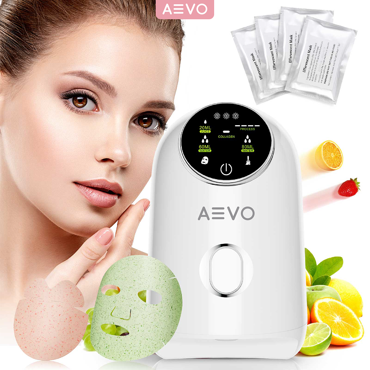 Máy Làm Mặt Nạ Từ Trái Cây Và Collagen AEVO Mask Maker, Máy Làm Mặt Nạ Đắp Mặt Tự Động Ở Nhà Mask Machine