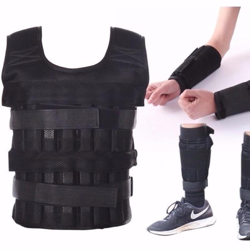 Combo Aó Tạ 10kg + Tạ Chân 5kg + Tạ Tay 4kg Hàng Cao Cấp Tập Gym, Chạy Bộ, Siết Cân